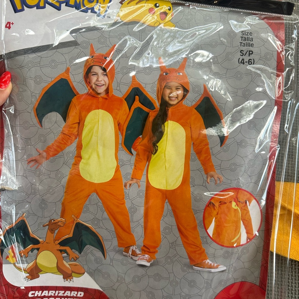 Disguise Charizard Kids Costume - Orange and Yellow